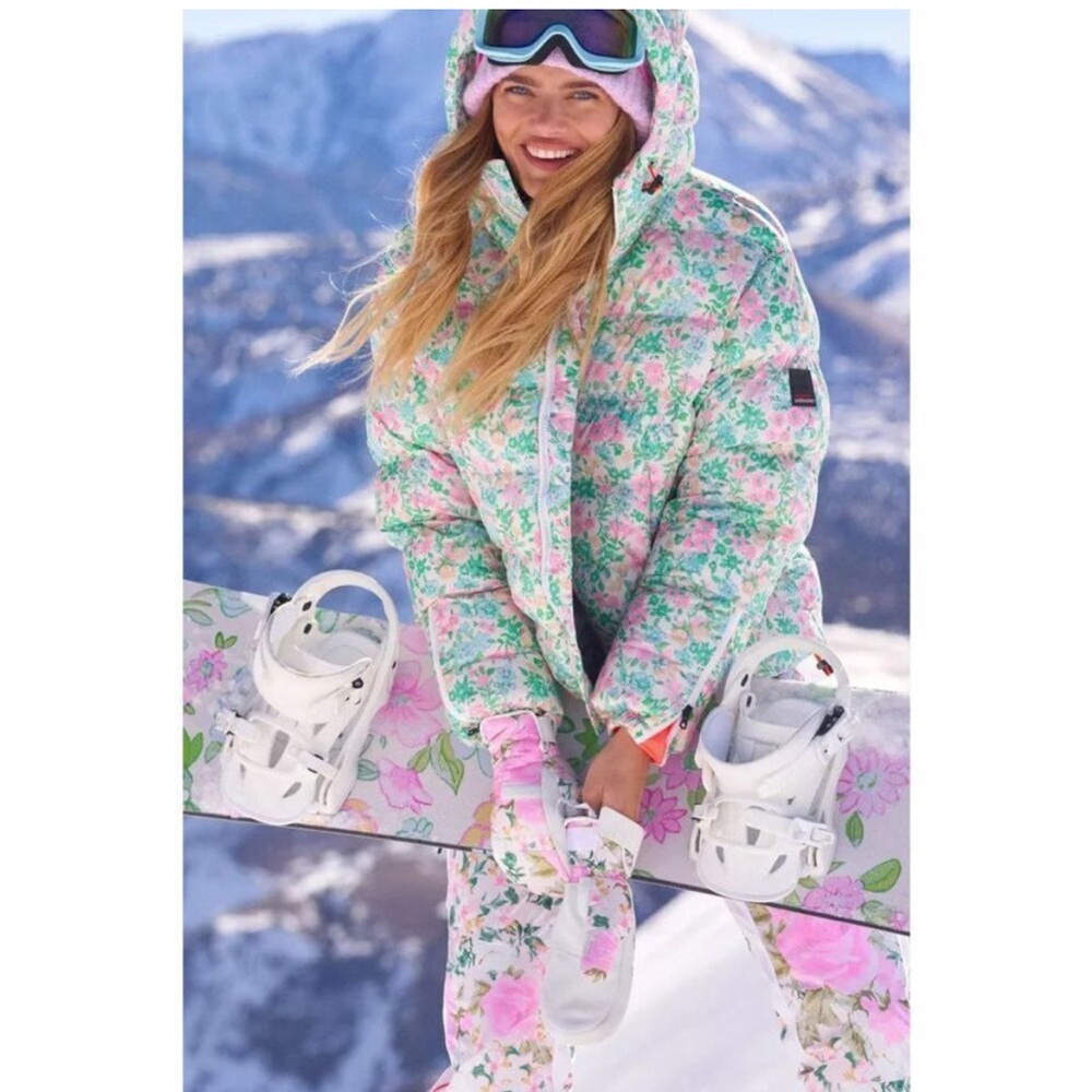 LoveShackFancy x Bogner Raissa Jacket RARE Green Floral Print…NWT…size 10